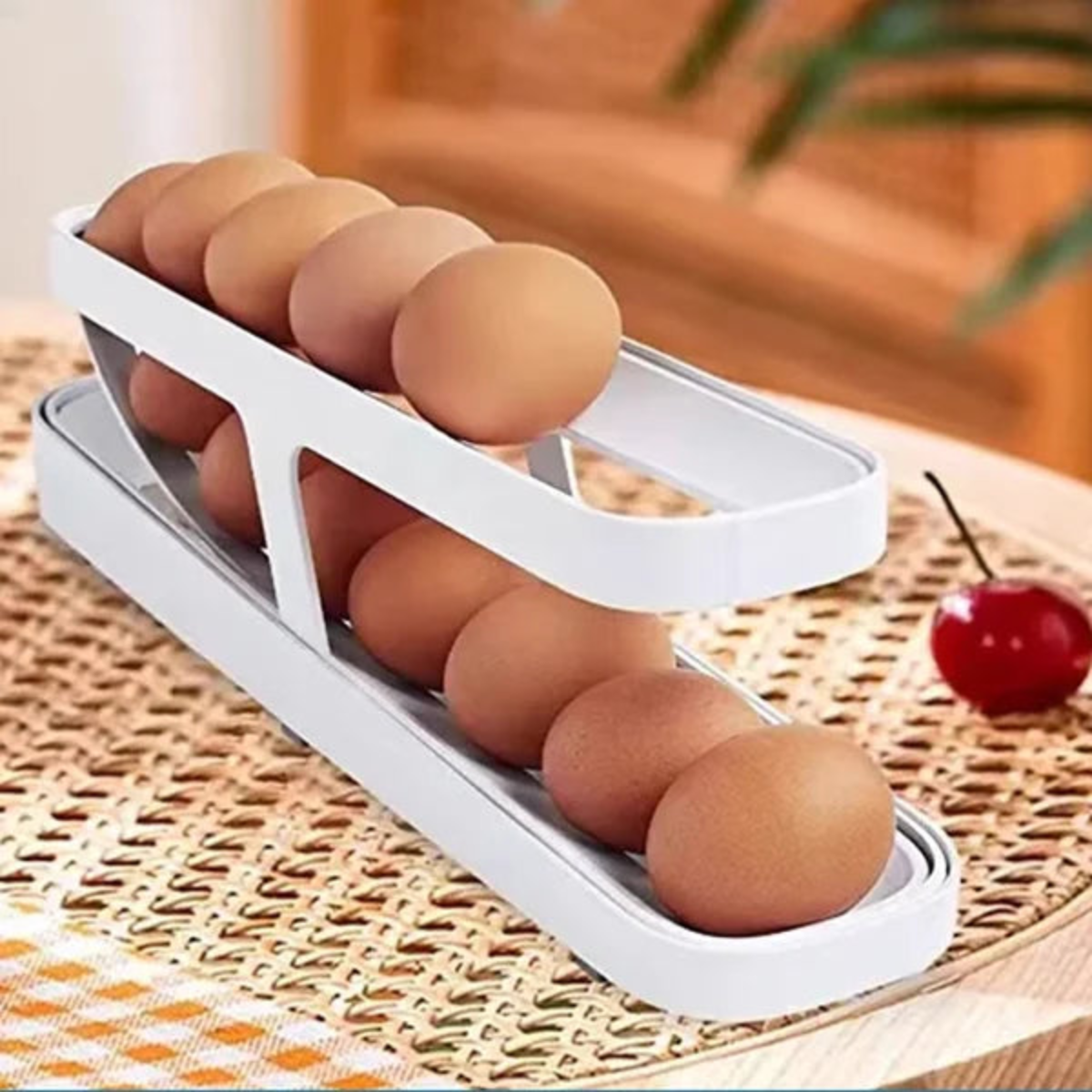 حامل البيض المضغوط – تخزين عملي وتوفير المساحة
