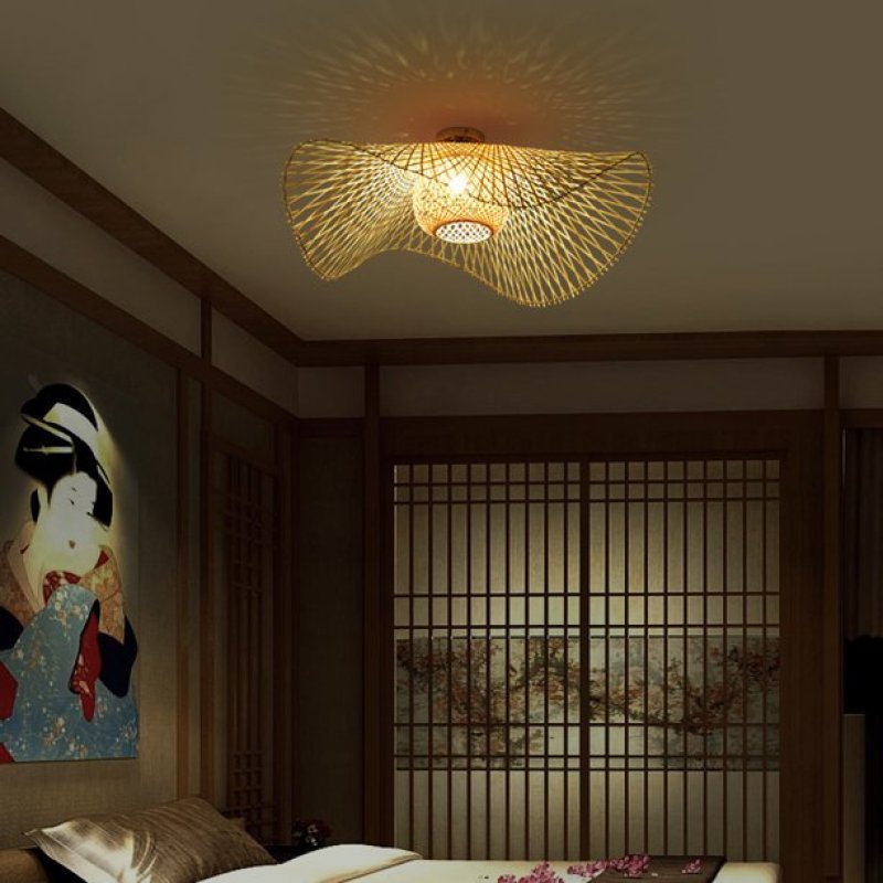 Lámpara Colgante De Mimbre Estilo Japonés – Naturaleza Y Serenidad