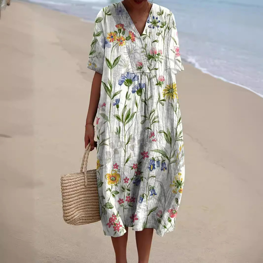 Sabrine | Vestido Midi Mujer – Ligereza Y Espíritu Estival