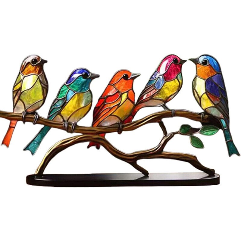 Decorative Ornament – Birds Perched on a Branch