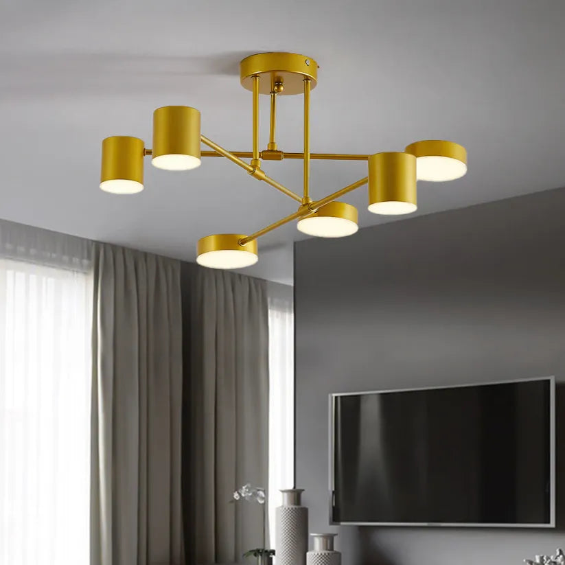 Moderne Taklampe Med 6 Justerbare LED-Hoder – Allsidig Belysning Og Stilig Design
