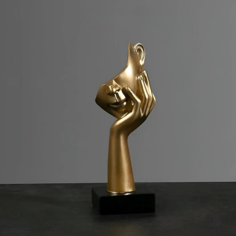 Escultura abstrata em resina - Decoração artística e estilo moderno