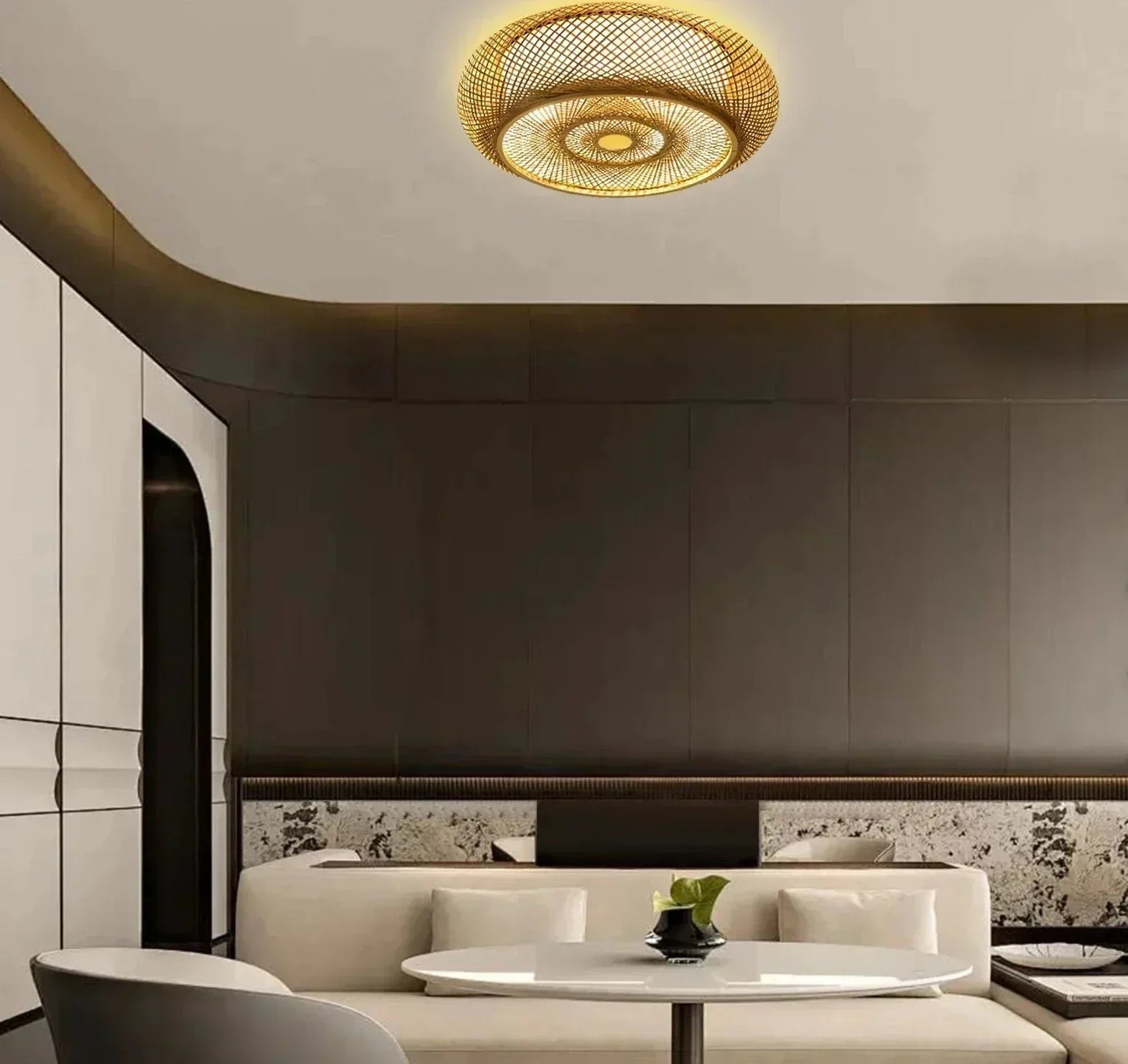 Lampe Suspendue Artisanale En Bambou Naturel – Élégance Et Authenticité