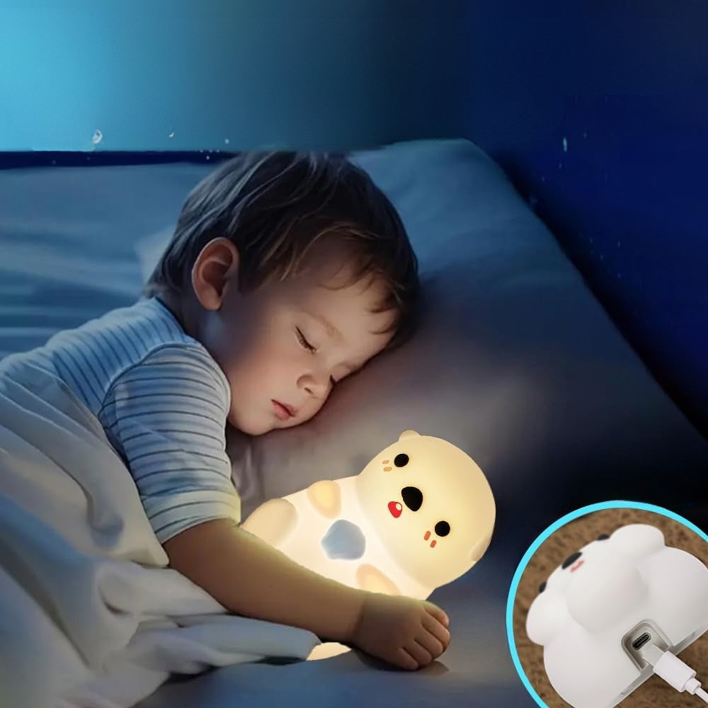 LED-nattlampa – Söt Silikon Säl