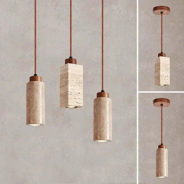 Lámpara Colgante de Piedra Natural – Elegancia y Autenticidad