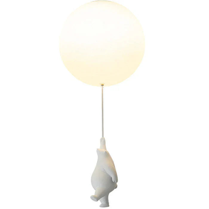 Plafonnier Enfant — Oursons Suspendus À Des Ballons Lumineux