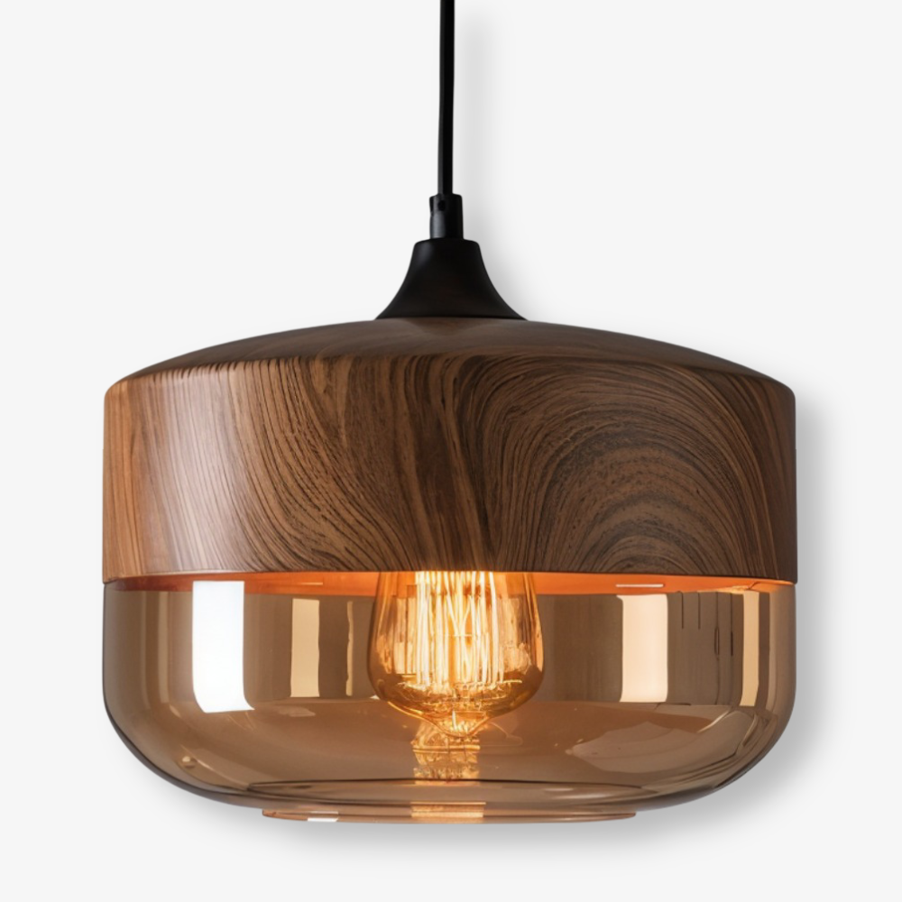 Retro szklana lampa wisząca Loft - modne oświetlenie i wyjątkowa atmosfera