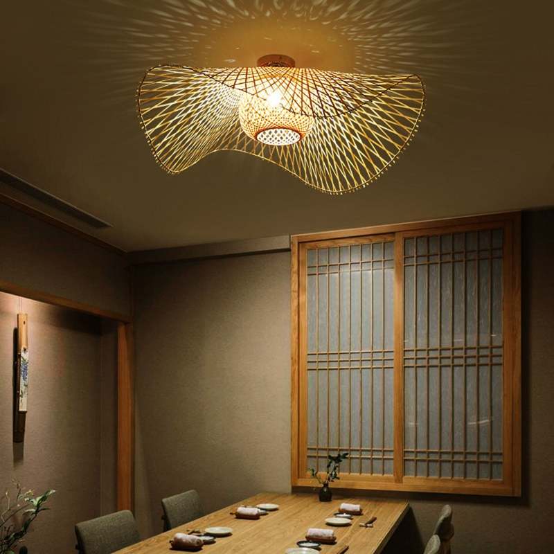 Lámpara Colgante De Mimbre Estilo Japonés – Naturaleza Y Serenidad 