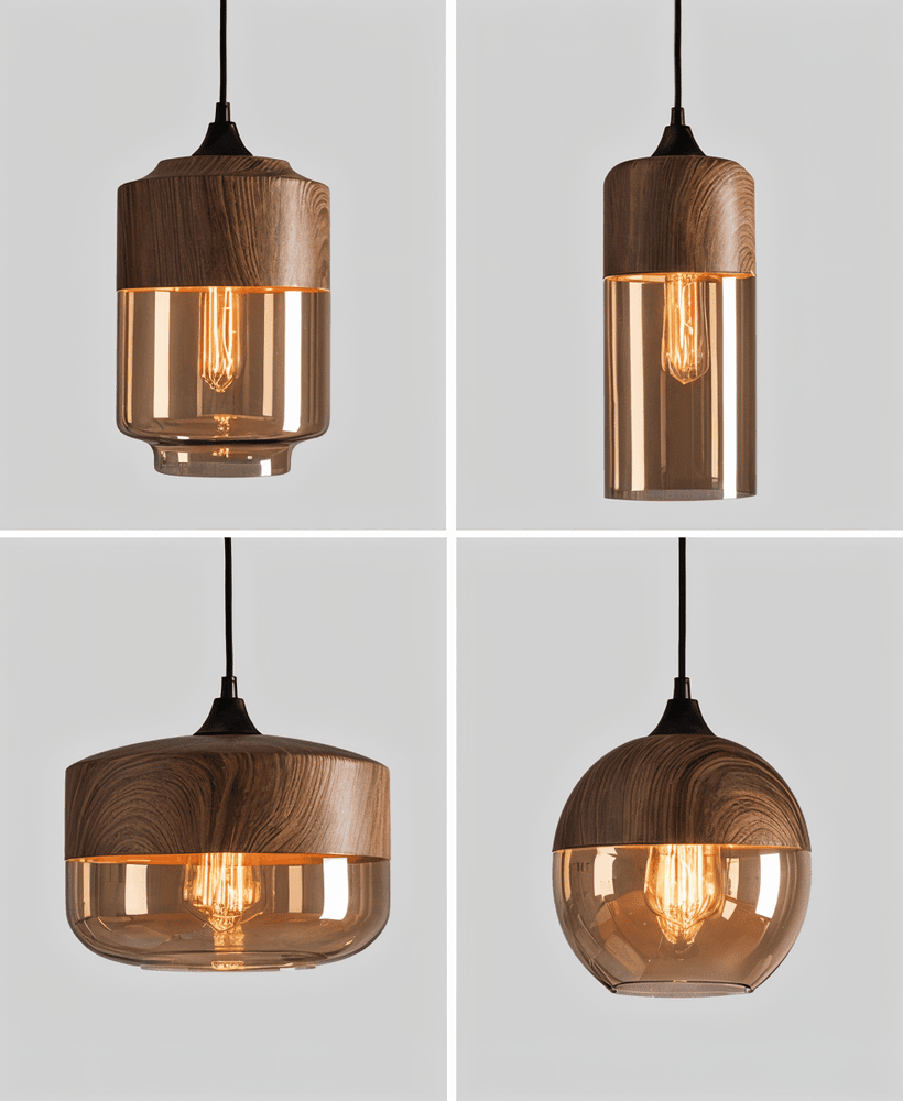 Retro szklana lampa wisząca Loft - modne oświetlenie i wyjątkowa atmosfera