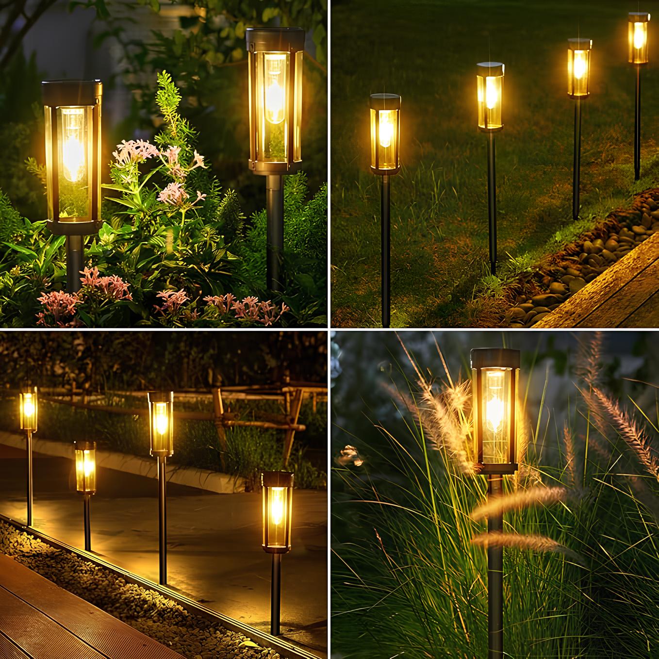 Záhradná slnečná lampa – Teplé a ekologické svetlo 