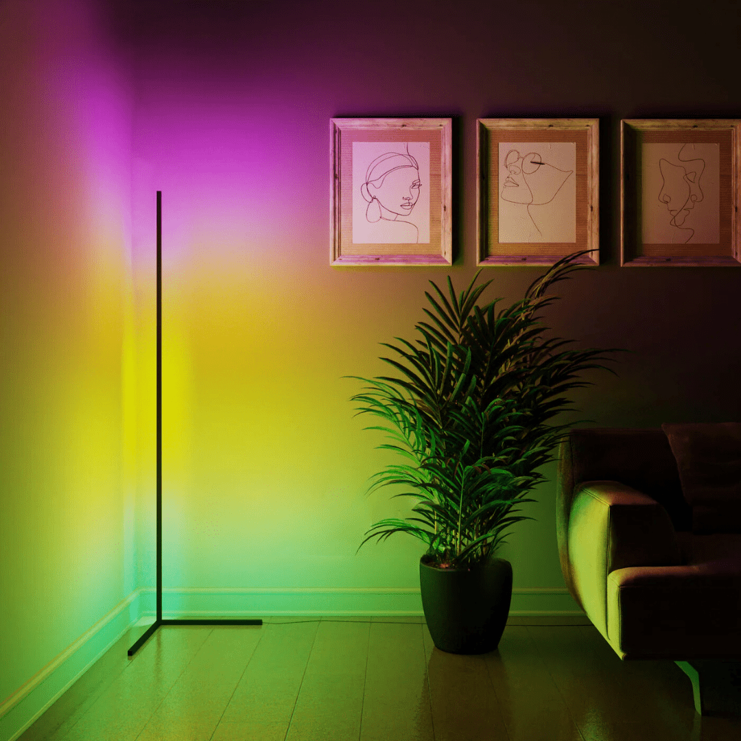 Stemningslampe i hjørnet - Éclat Multicolore & Atmosphère Moderne