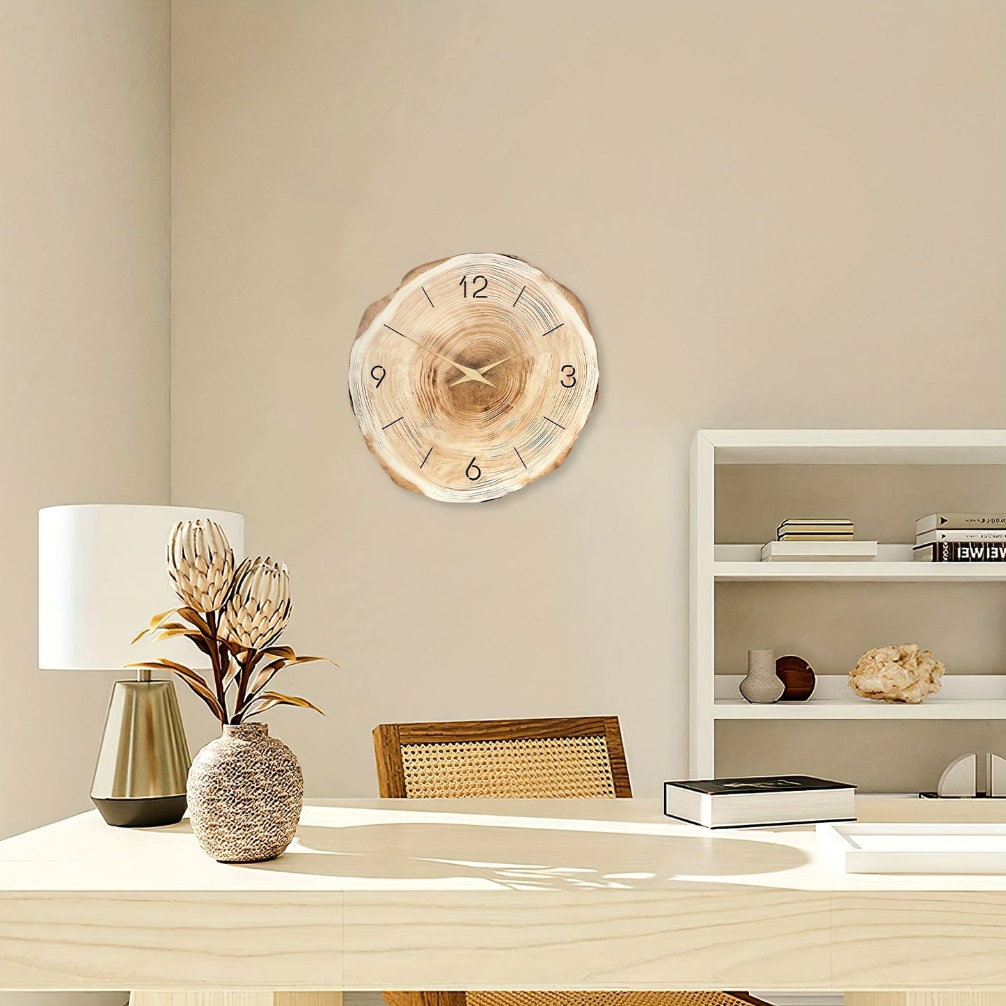 Horloge Murale Silencieuse – Texture Réaliste Et Design Élégant