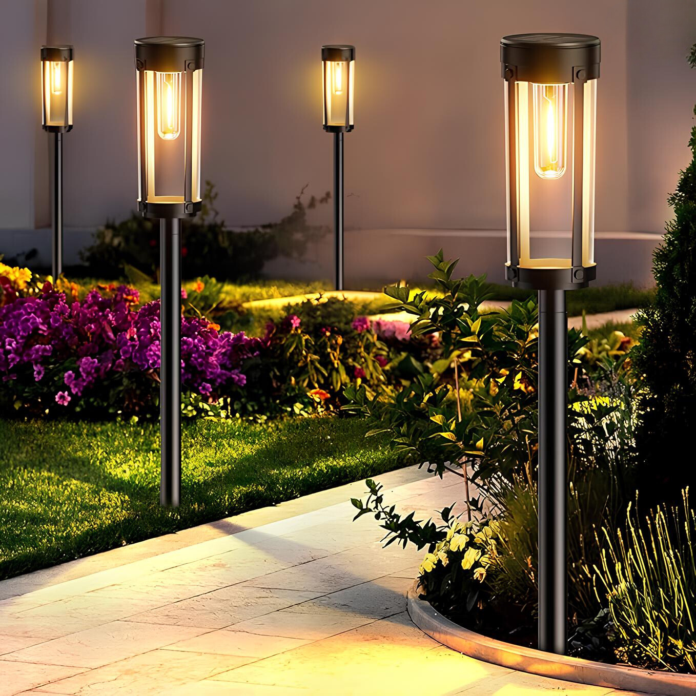 Záhradná slnečná lampa – Teplé a ekologické svetlo 