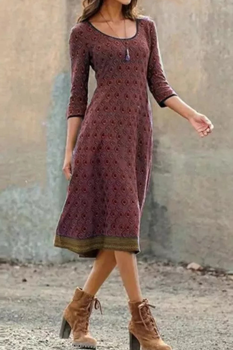 Robe Midi Légère – Manches Courtes Et Élégance Estivale
