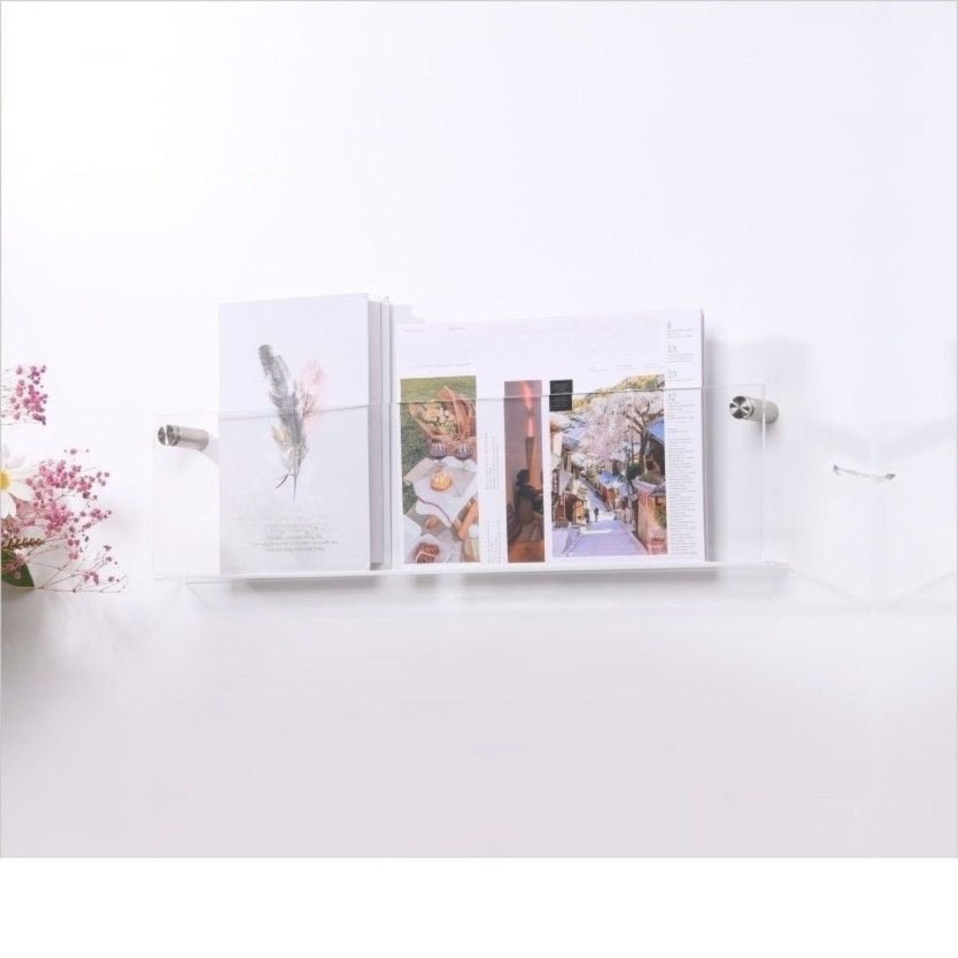Wandregal Zeitungsständer Transparent – Chic und modernes Design 