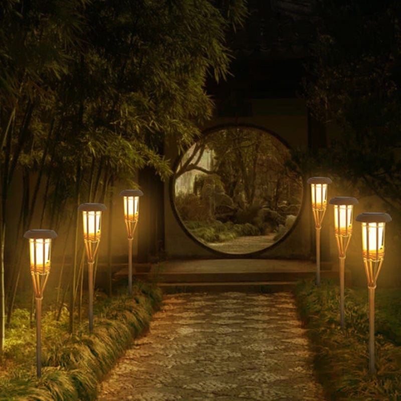 Lámpara Solar Tiki - Ilumina Tus Noches Con Estilo 