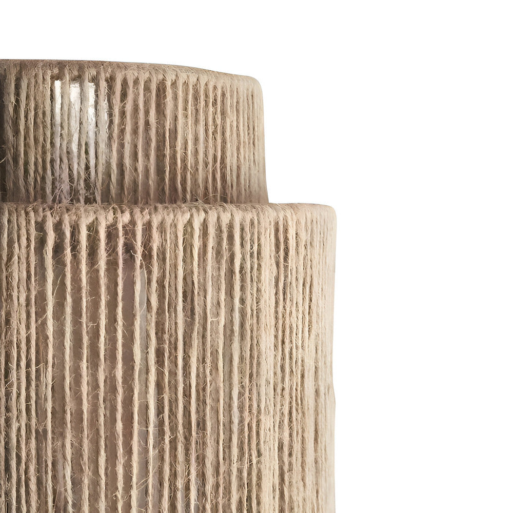 Rattanowa lampa ścienna z kloszem z liny konopnej - naturalne światło i autentyczny urok