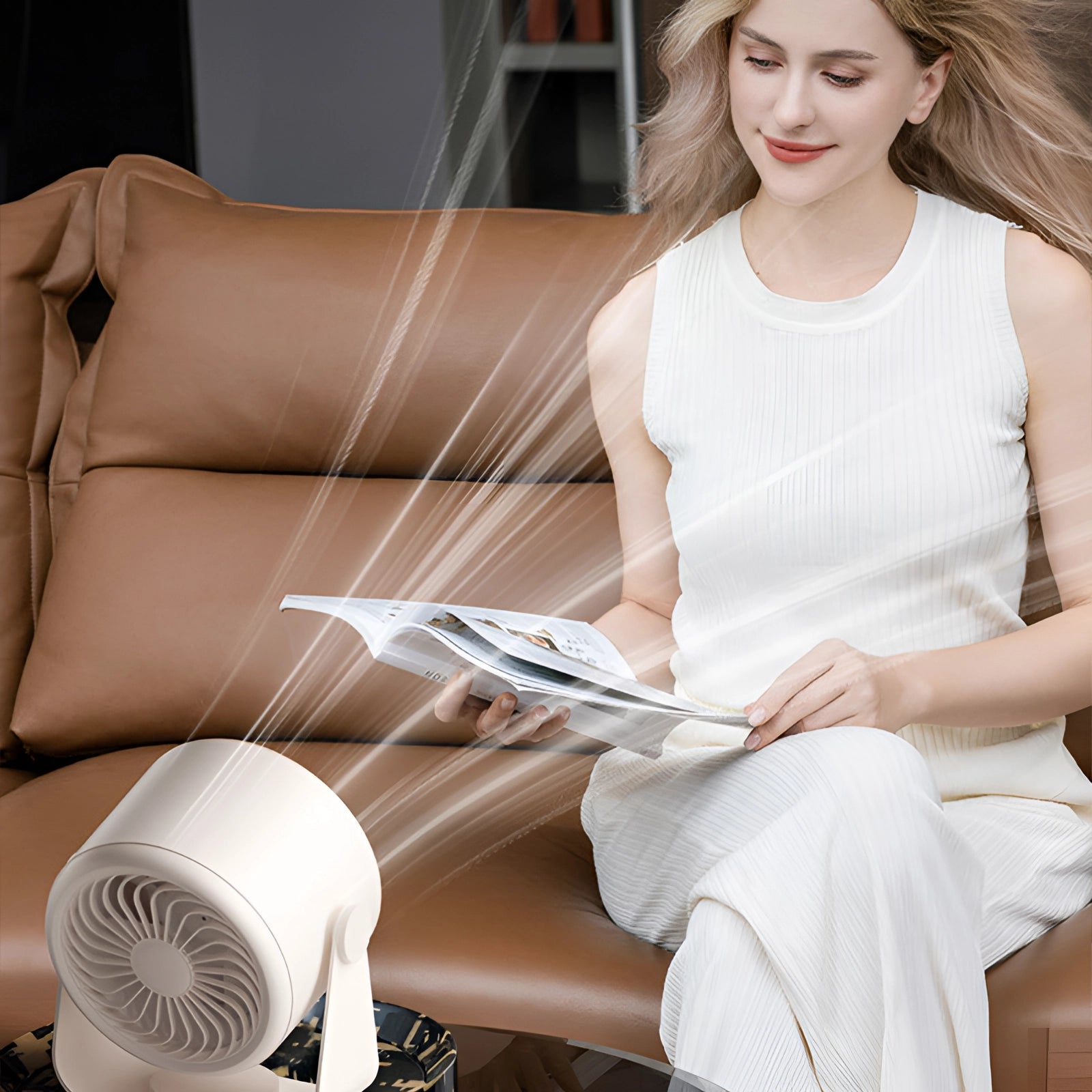 Ventilador turbo sin aspas: potencia silenciosa y diseño moderno