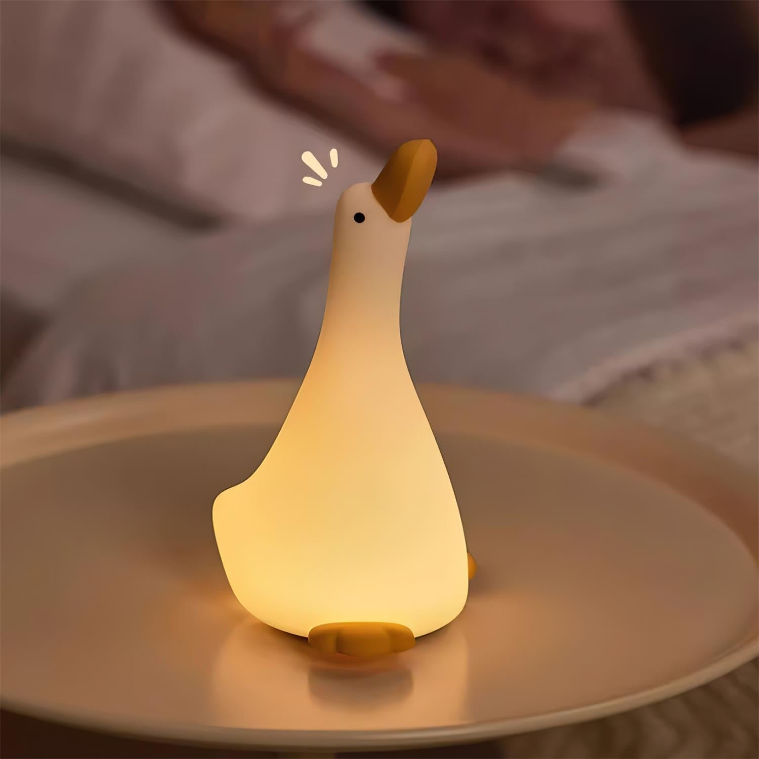 Lumină de noapte cu gâscă fermecată - lumină tactilă și design liniștitor