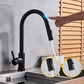 Torneira de Cozinha Inteligente – Sensor Táctil e Chuveiro Flexível 