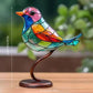 Ornament decorativ – Păsări așezate pe o ramură 