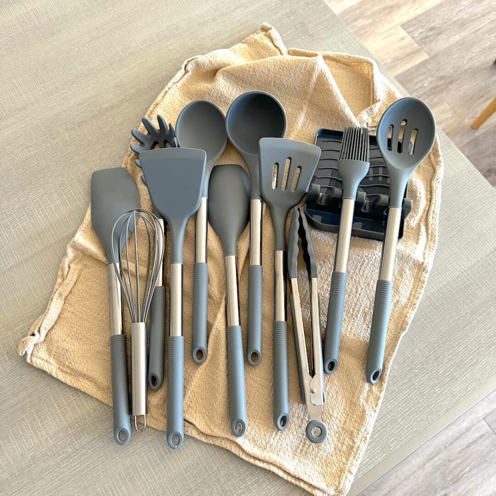 12ピースシリコーン調理器具セット-完全＆快適に使用する