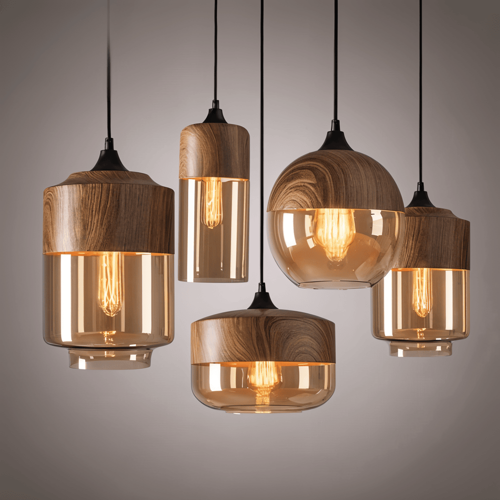 Retro szklana lampa wisząca Loft - modne oświetlenie i wyjątkowa atmosfera