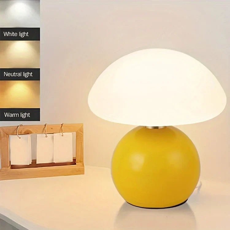 Lámpara de mesa en forma de hongo – elegancia y originalidad 
