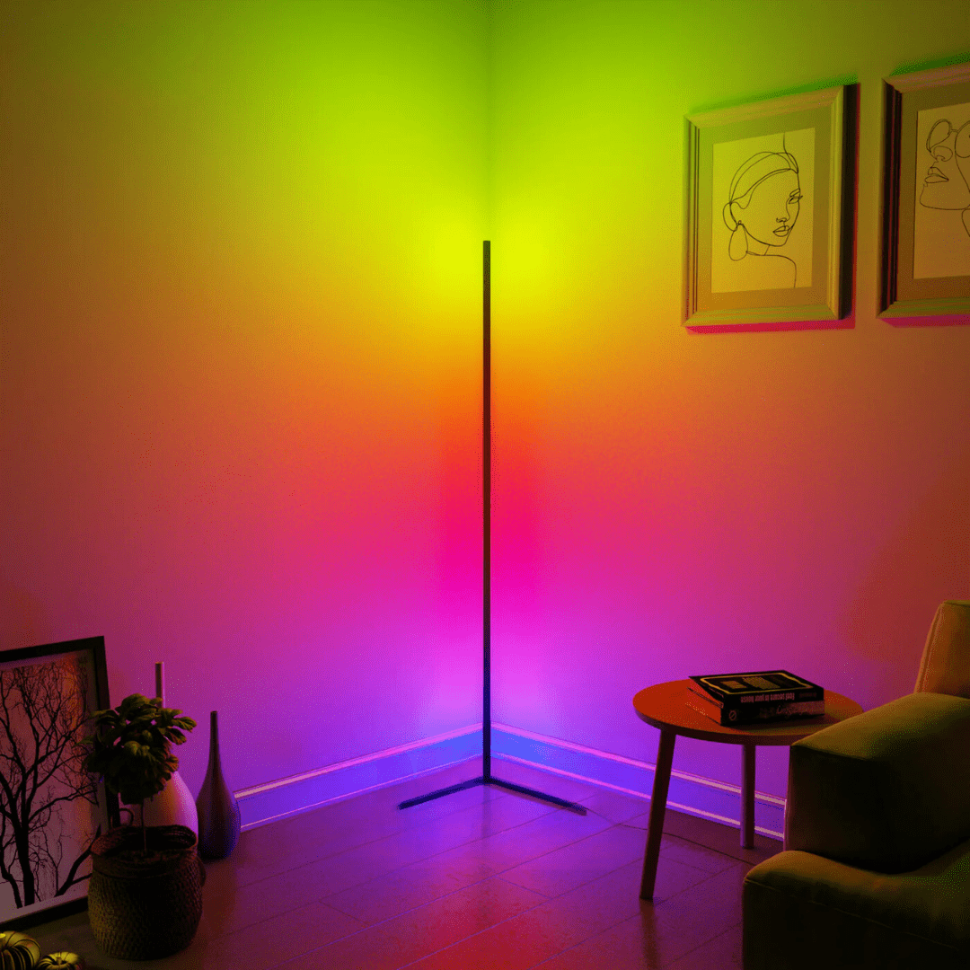 Stemningslampe i hjørnet - Éclat Multicolore & Atmosphère Moderne