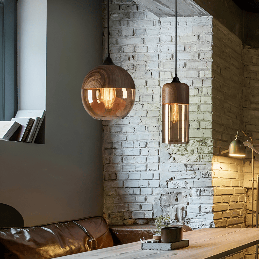 Retro szklana lampa wisząca Loft - modne oświetlenie i wyjątkowa atmosfera