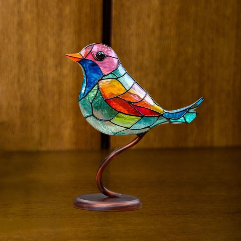 Ornament decorativ – Păsări așezate pe o ramură 