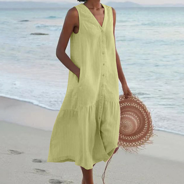 Sandrine | Lett sommerkjole – Eleganse og V-hals 