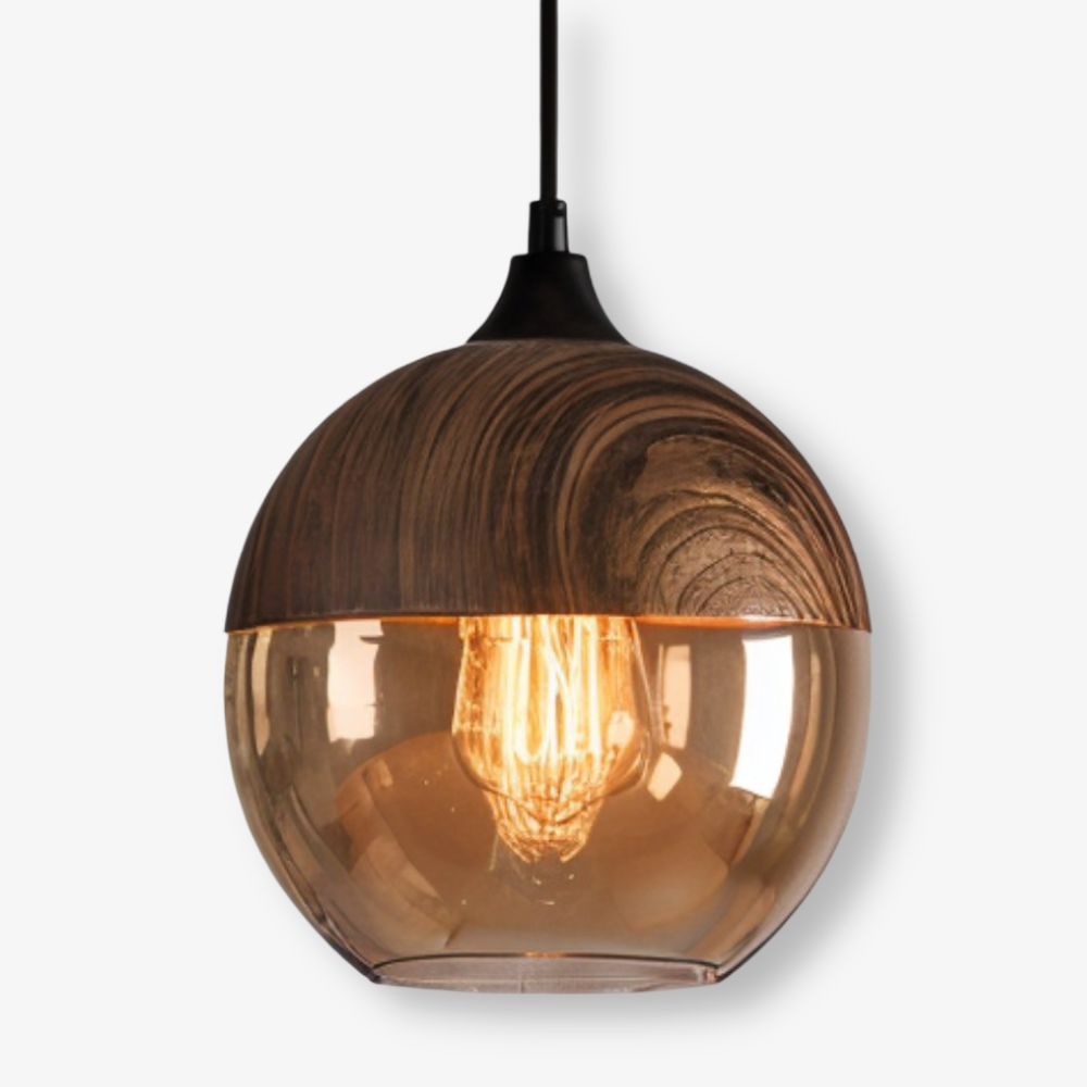 Retro szklana lampa wisząca Loft - modne oświetlenie i wyjątkowa atmosfera