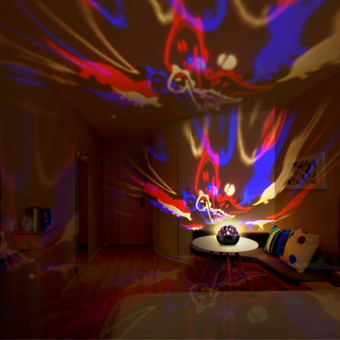 Dinosauří reflektor - realistická projekce a originální dekorace