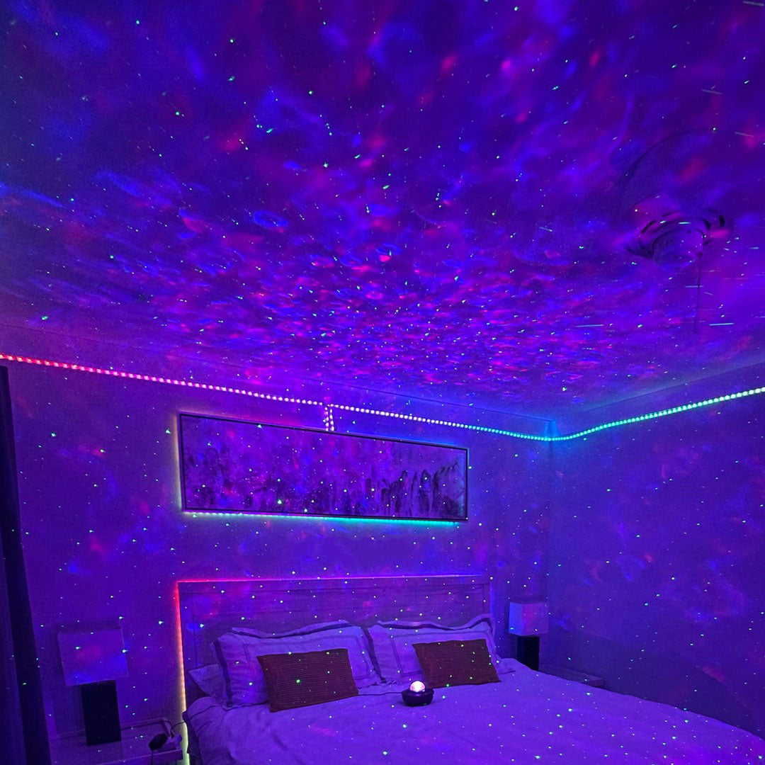 Projetor de luz Galaxy - Decoração iluminadora e calmante