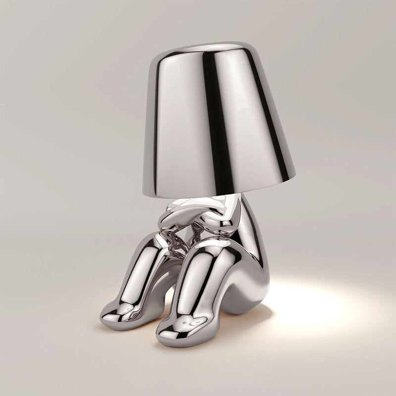 Lâmpada de Mesa Moderna – Elegância Minimalista e Luz Suave 