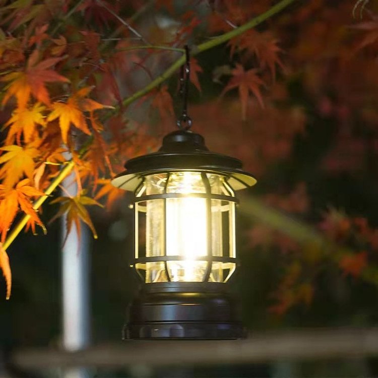Retro LED-campinglampe - vintagestil og funktionalitet