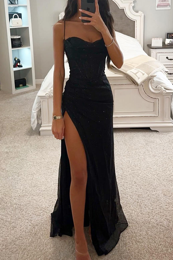 Nora | Robe De Soirée Chic – Fente Haute Et Silhouette Élancée