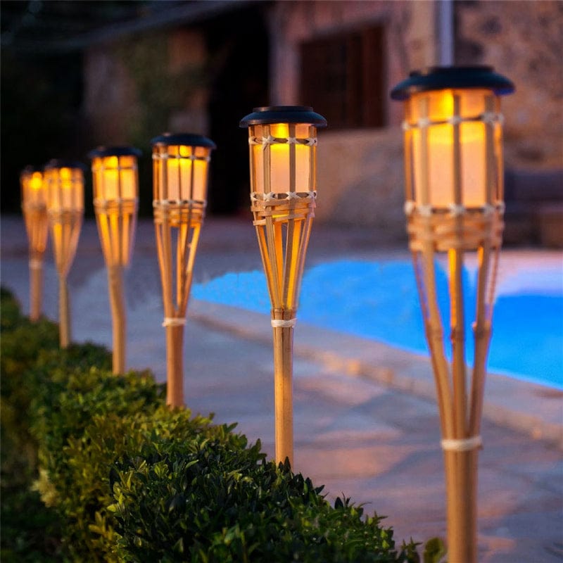 Lámpara Solar Tiki - Ilumina Tus Noches Con Estilo 