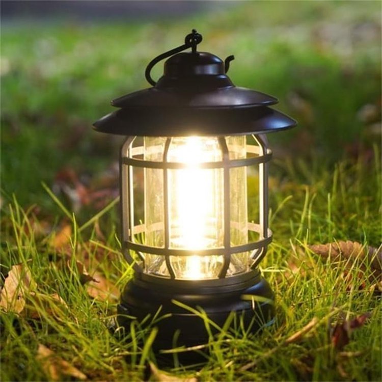 Retro LED-campinglampe - vintagestil og funktionalitet