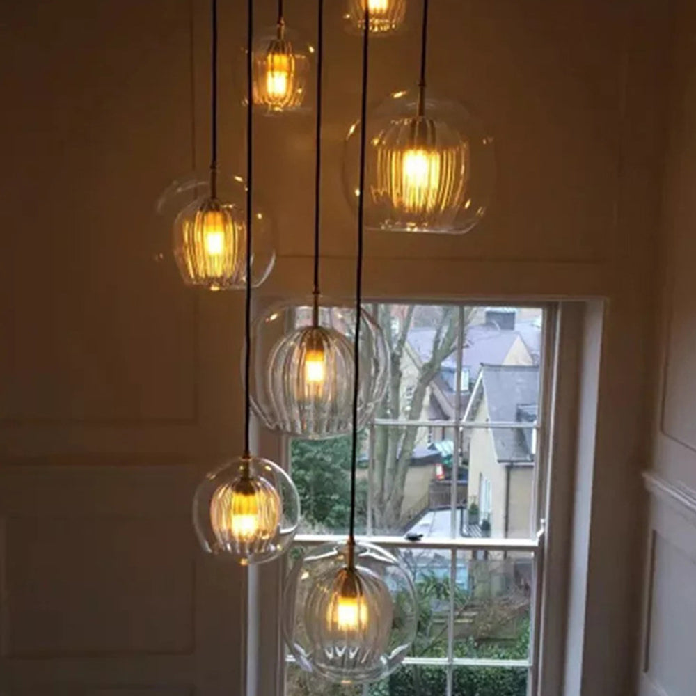 Lampe Suspendue En Verre Élégante Et Chaleureuse – Style Et Raffinement