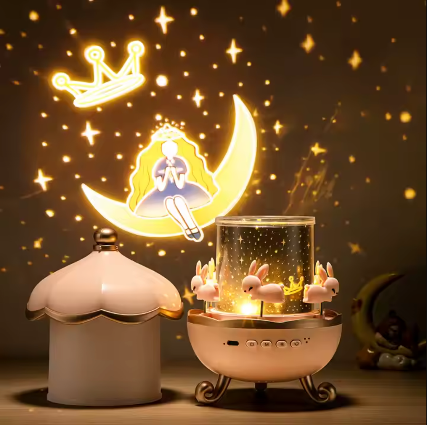 Projetor de Luz Noturna — Céu Estrelado em Luz 
