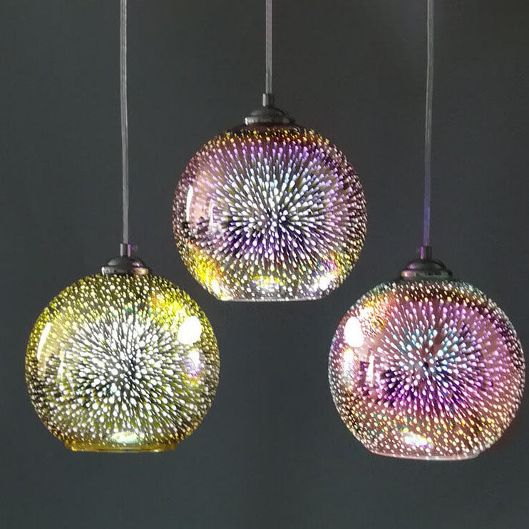 Sospensione Moderna Effetto Fuoco D'artificio – Splendore Visivo E Design Alla Moda 
