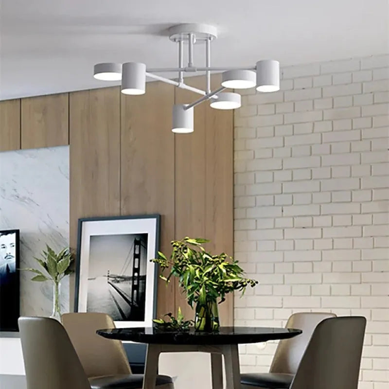 Moderne Taklampe Med 6 Justerbare LED-Hoder – Allsidig Belysning Og Stilig Design 