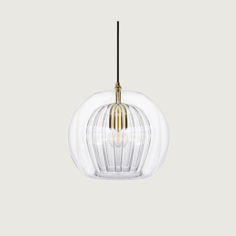 Elegant og Varm Glaspendellampe – Stil og Raffinement 